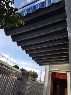 quy trình thi công mái hiên